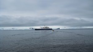 Boat in Arctic Ocean
