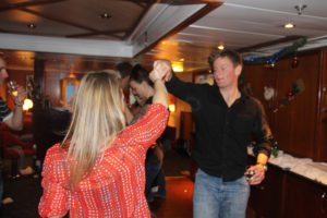 People dancing for New Years 2013 celebration