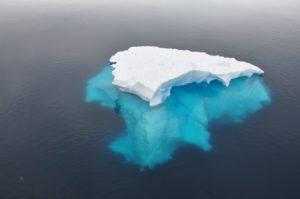Partially submerged iceberg in Southern Ocean