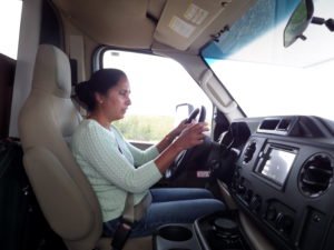 Farida drove the Caravan