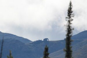 Elephant-shaped rock on mountain