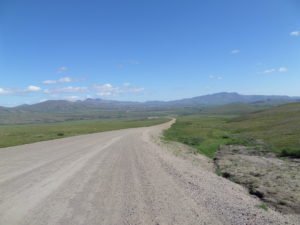 Gravel road through Northwest Territories