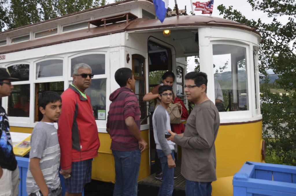 Tram ride in Whitehorse, Yukon