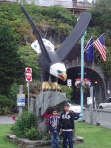 Eagle statue in Ketchikan