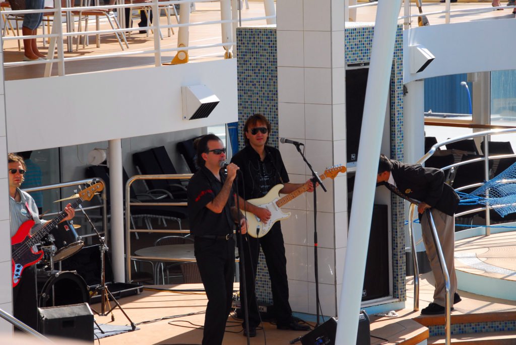 Band playing on cruise ship