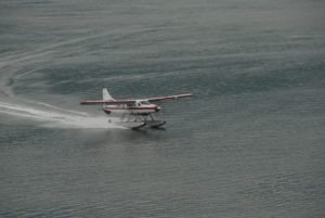 Sea plane on water