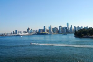 Vancouver harbour showing Canada Place