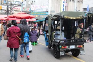 Myeong-dong has typical Asian style
