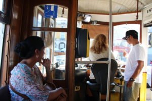 A tram ride in Lisbon