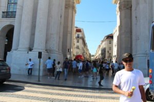 Hustle and bustle in Lisbon streets