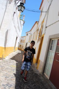 Narrow streets of Evora.